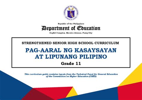 Lesson Exemplar: PKLP Unang Markahan sa Kasaysayan at Lipunang Pilipino ...