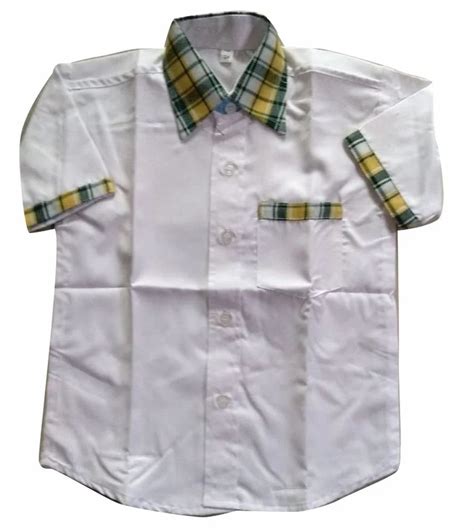 Summer Cotton White School Uniform Shirt Size Medium At Rs 120piece