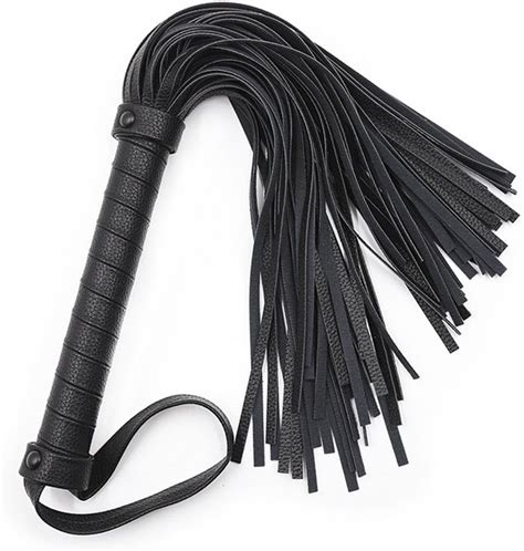 Shawa Fouet En Cuir Cravache Fouets Cm Bondage De S M Esclave Sex Toys Adultes Noir Amazon
