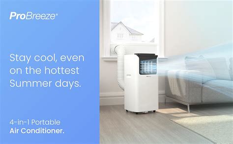 Pro Breeze 4 In 1 Portable Air Conditioner 7000 Btu With Remote Control 24 Hour Timer And Dual