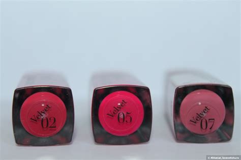 Помады Bourjois Rouge Edition Velvet Lipstick 02, 05, 07 | Отзывы ...