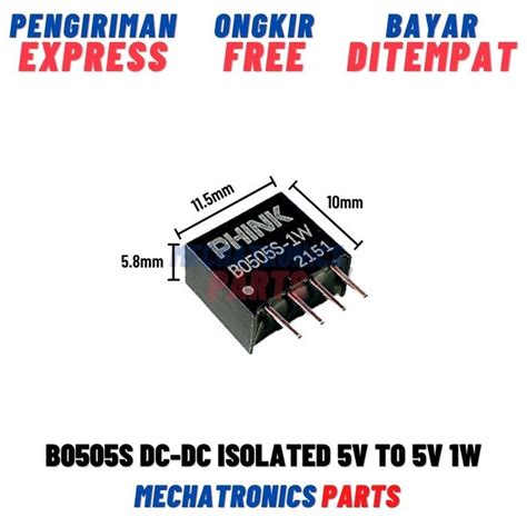 Jual B0505S DC-DC Isolated 5V TO 5V 1W Reduce Noise Dual Supply B0505S ...