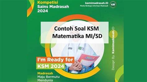 PDF Contoh Soal KSM Matematika MI SD Untuk Kompetisi Sains Madrasah