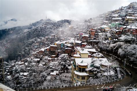 Minutes after Snowfall Shimla, India OC[5456x3632] : r/CityPorn