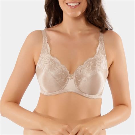 Formfit By Triumph Women S Floral Minimiser Bra Beige Size 14d Big W