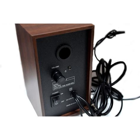 Колонки для ПК компьютера Music-F D-9A, коричневые