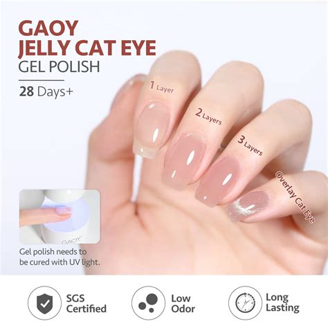 Gaoy Jelly Gel Nail Polish Set In Red Pink Nude With Glitter Cat Eye Gel And Magnet Rosy Haze