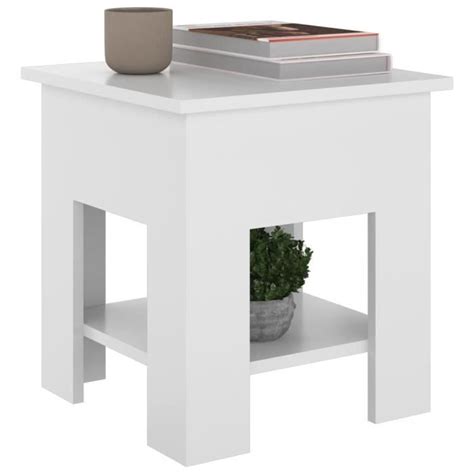 Zerodis Table Basse Blanc Brillant X X Cm Bois D Ing Nierie Re