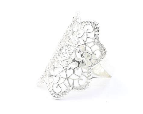 Mandala Ring Sterling Silver Ring Filigree Ring Statement Piece