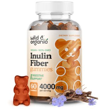 Inulin Fiber Gummies, 4000 Mg., 60 Chews | Wild & Organic