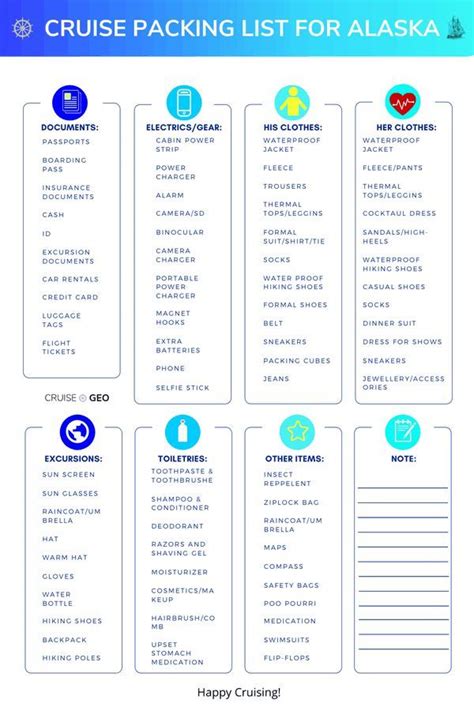 Alaska Cruise Packing List [Complete Guide with Printable List] | Packing for a cruise, Packing ...