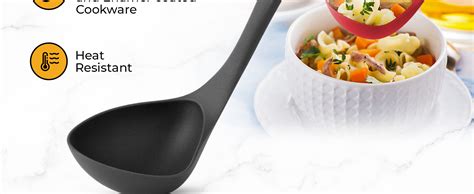 Zulay Soup Ladle Spoon With Comfortable Grip Cooking And