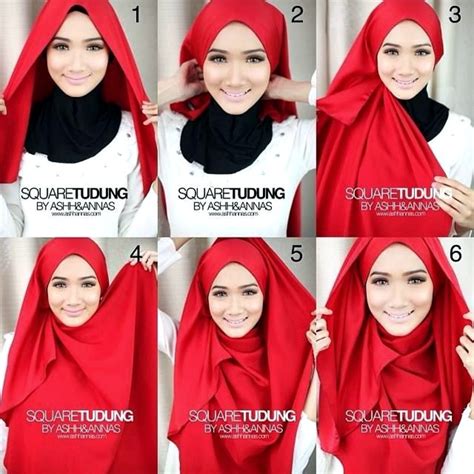 tutorial hijab segi empat simple buat kuliah tutorial hijab