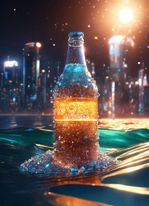 Lexica A Bottle Of Soda In The Middle Of A Ocean Cyberpunk Cityscape