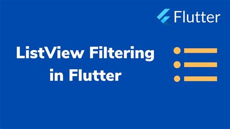 Listview Filtering In Flutter Vasanth Korada Infy Tech Youtube