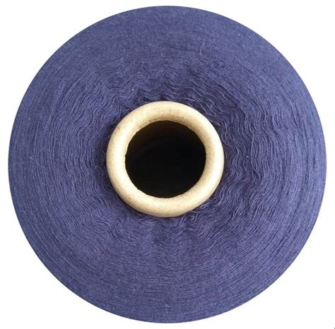 Ring Spun 1 Ply Navy Blue Polyester Cotton Yarn For Knitting Count