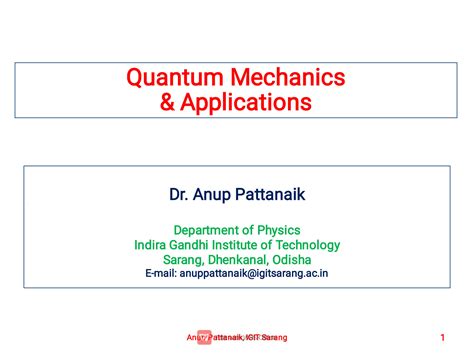 SOLUTION: Quantum mechanics - Studypool 