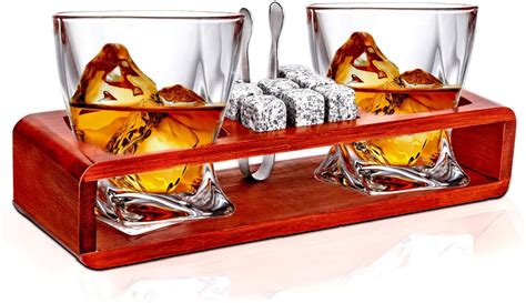 Bezrat Old Fashioned Whiskey Glasses T Set Whisky Chilling