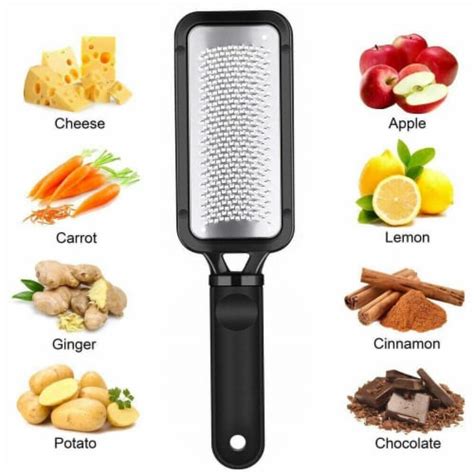 Handheld Cheese Grater Lemon Zester Ginger Fine Shredder Scraper Rasp ...