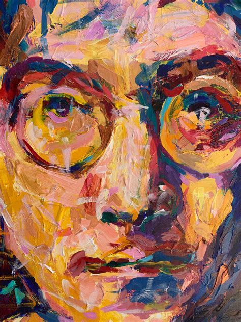 John Lennon Original Oil Painting On Stretched Canvas By Murray A