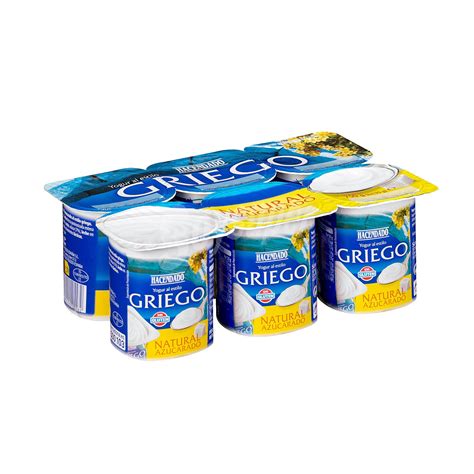 Hacendado Yogur Griego Natural Azucarado Pack 6 X 125 G 750 G