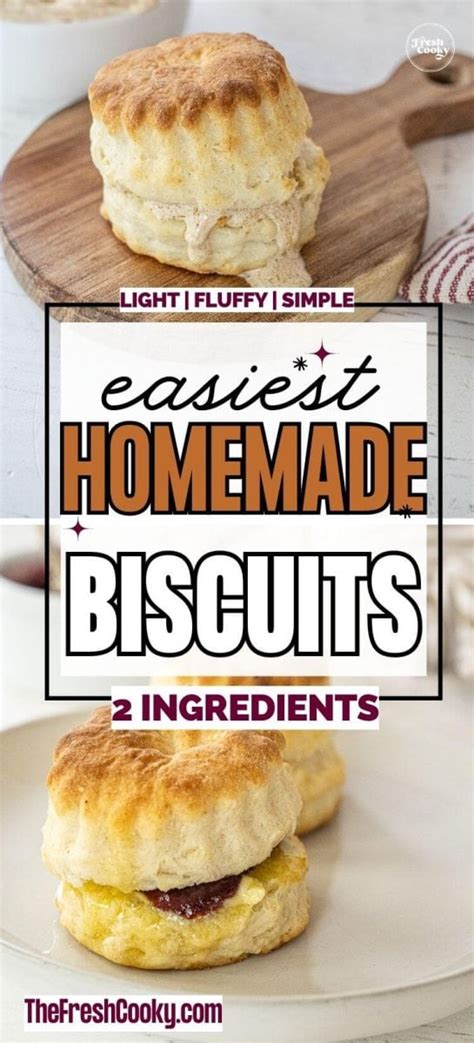 Easy Homemade Cream Biscuits Recipe 2 Ingredient • The Fresh Cooky