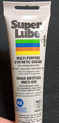 21030 Super Lube Synthetic Grease 3 Oz Tube Multi Purpose Clear H1