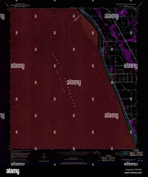 Topographic Lake Okeechobee Depth Map