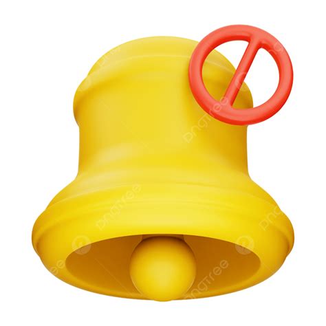 Block Notification Bell 3d Icon Render Block Notification Bell Block