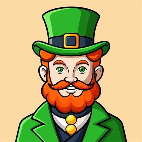 Feliz día de San Patricio mascota dibujada a mano personaje de dibujos