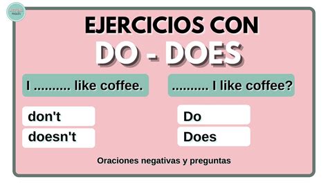 Ejercicios Con Do Y Does Con Respuestas Youtube