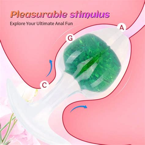 Tapón anal de silicona líquida y cristal que se puede llevar puesto juguetes sexuales tipo