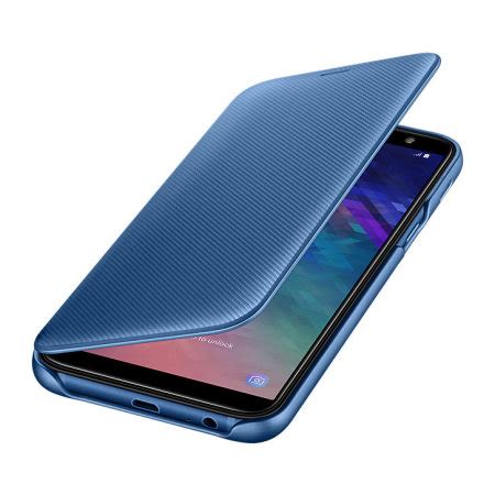 Official Samsung Galaxy A6 2018 Wallet Cover Case - Blue