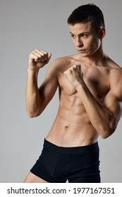 Sexy Boxer Shorts Naked Torso Hands Stock Photo Shutterstock