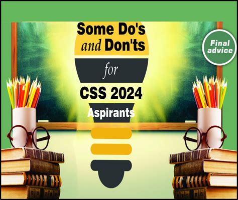 Some Dos And Donts For CSS 2024 Aspirants Jahangir S World Times