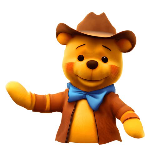 Pooh Bear As a Cowboy · Creative Fabrica