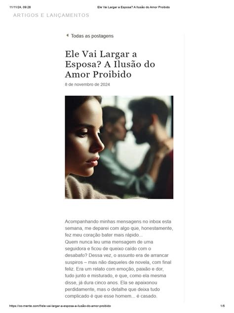 Sinais Que Ele Vai Largar A Esposa - Ele Vai Largar A Esposa - A Ilusão Do Amor Proibido | PDF | Amor | Emoções