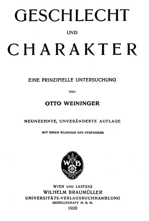 Книга Пол И Характер Отто Вейнингер - contactsburden