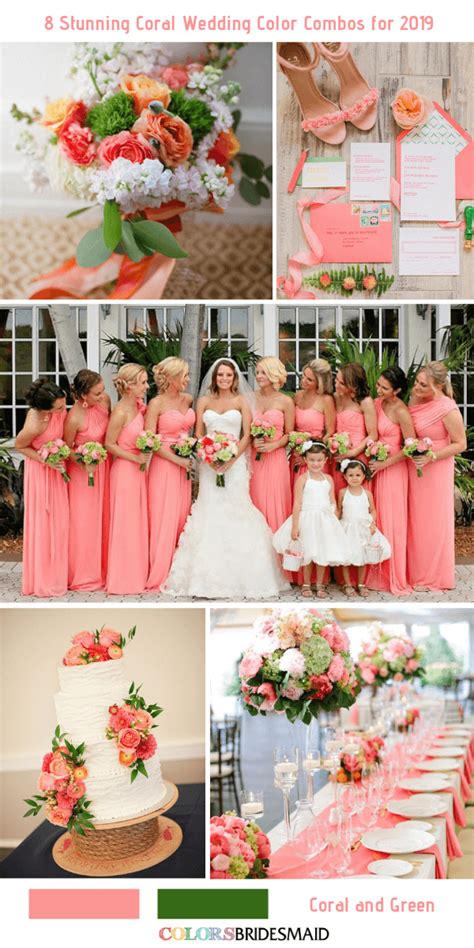 8 Stunning Coral Wedding Color Combos For 2019 Colorsbridesmaid