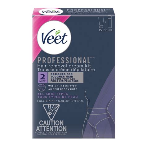 Veet Professional Full Bikini Hair Removal Cream Kit All Skin Types X Ml Veet Canada