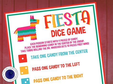 Fiesta Dice Game Fun Fiesta Party Game Cinco De Mayo Game - Etsy