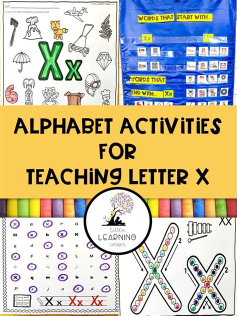 Teaching X Words For Kindergarten Little Learning Corner