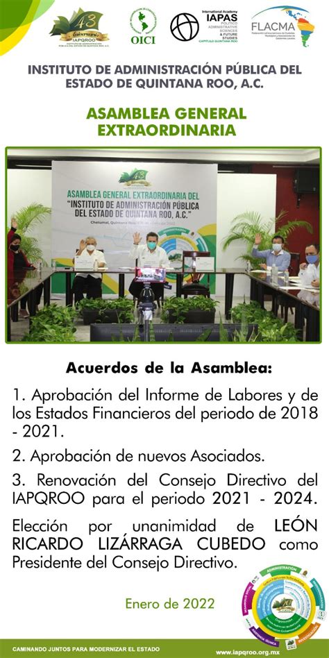 Renuevan Asociados Del Iapqroo A Su Consejo Directivo Punto