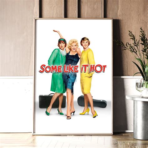 Some Like It Hot Movie Poster Custom Film Posters Personalized Gift Wall Art Rome Decor