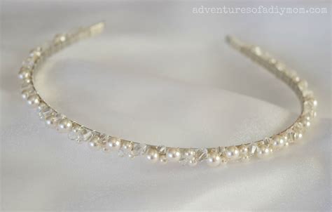 How To Make A Pearl And Crystal Headband Adventures Of A Diy Mom