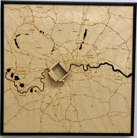 London, England Wall Art City Map (Stamford Bridge Stadium) – StadiumMapArt