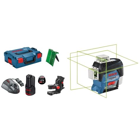 Laser ligne 12V GLL 3-80 CG vert + batterie GBA 2Ah + chargeur GAL 1230 ...