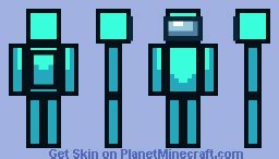 cyan   crewmate  outline minecraft skin