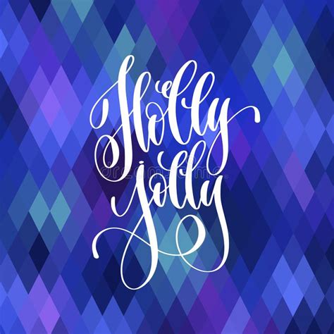 Holly Jolly Hand Lettering Holiday Red And Gold Inscription Stock Vector Illustration Of Type