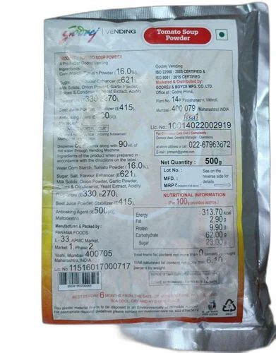 Godrej Tomato Soup Powder Packaging Type Packet Packaging Size G